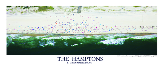 Hamptons Beach Aerial Print# 2997