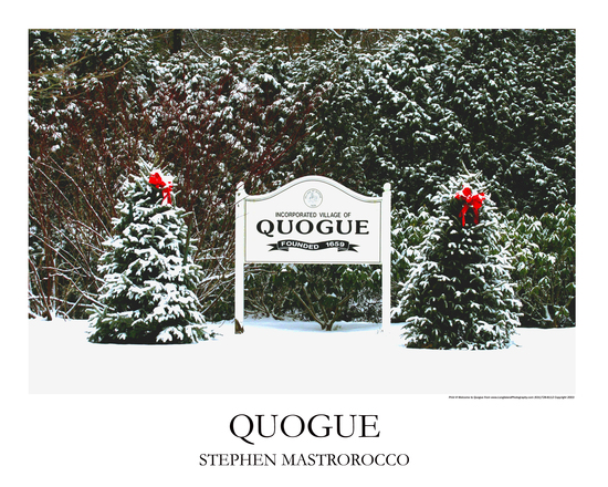 Welcome To Quogue Print# 3210f