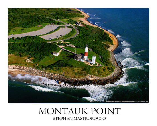 Stunning Montauk Point Color Aerial Print# 4001