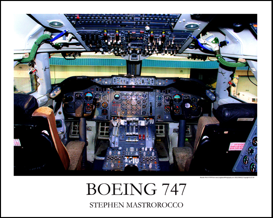 Boeing 747 Cockpit H Print# 5105