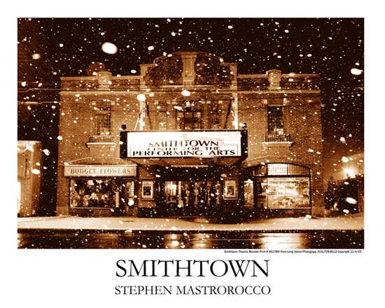 Historic Smithtown Theatre Sepia Print Print# 6617A