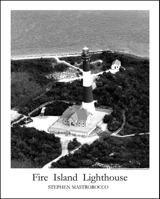 Fire Island Light Black and White Print# 7116